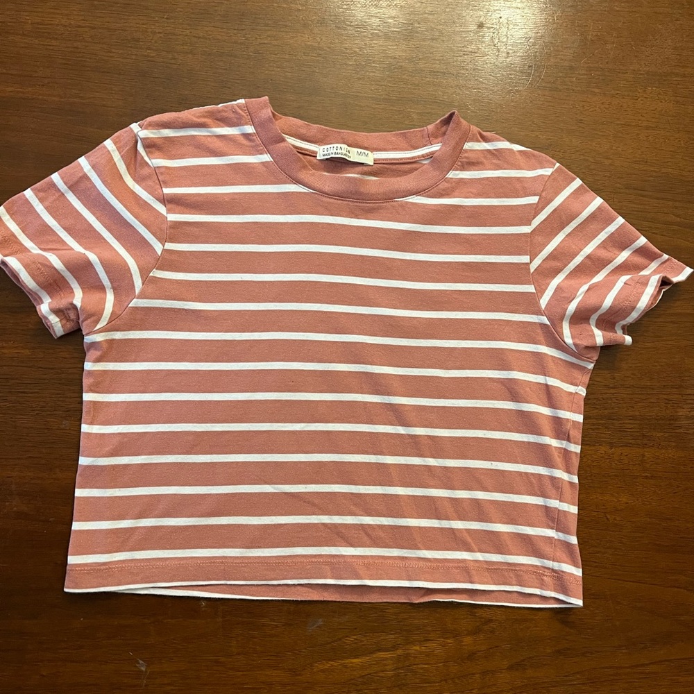 Cotton on striped crop top